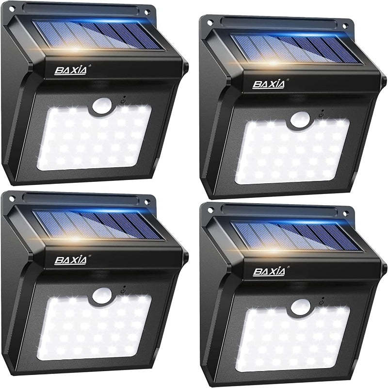 Pack of 4 Solar Outdoor Wireless Motion Sensor Lights-Sparklie Lights