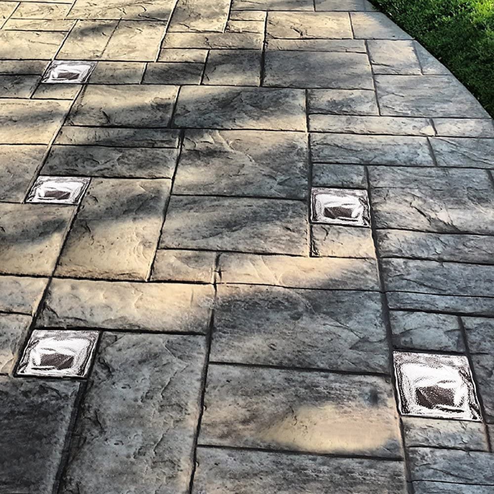 Solar-Powered Heavy Duty Brick Path Lights - Pack of 4 | Decorative Outdoor Pavers-Sparklie Lights