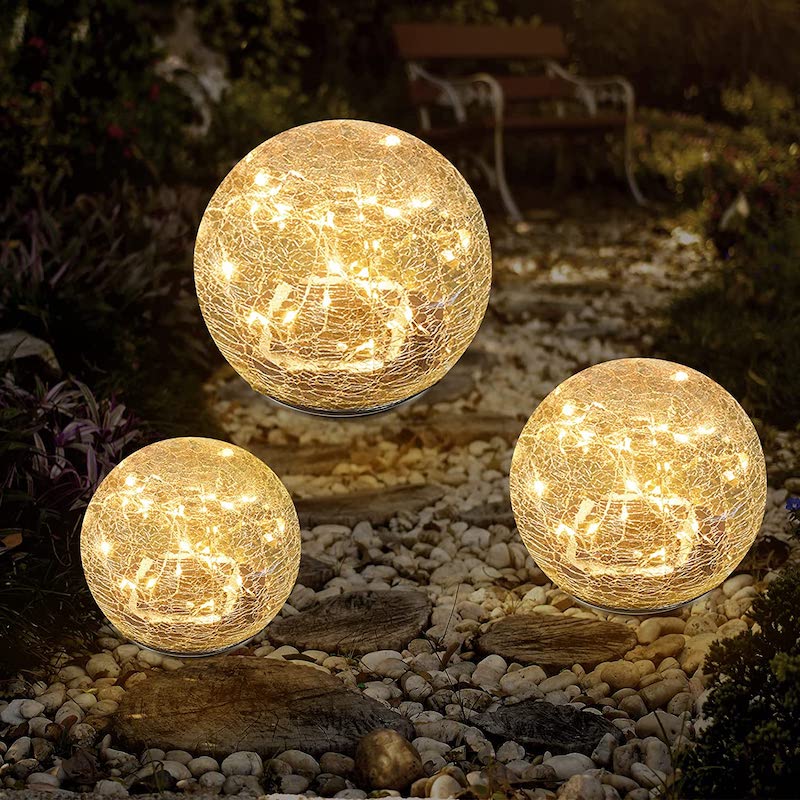 Cracked Glass Ball Garden Solar Lights-Sparklie Lights