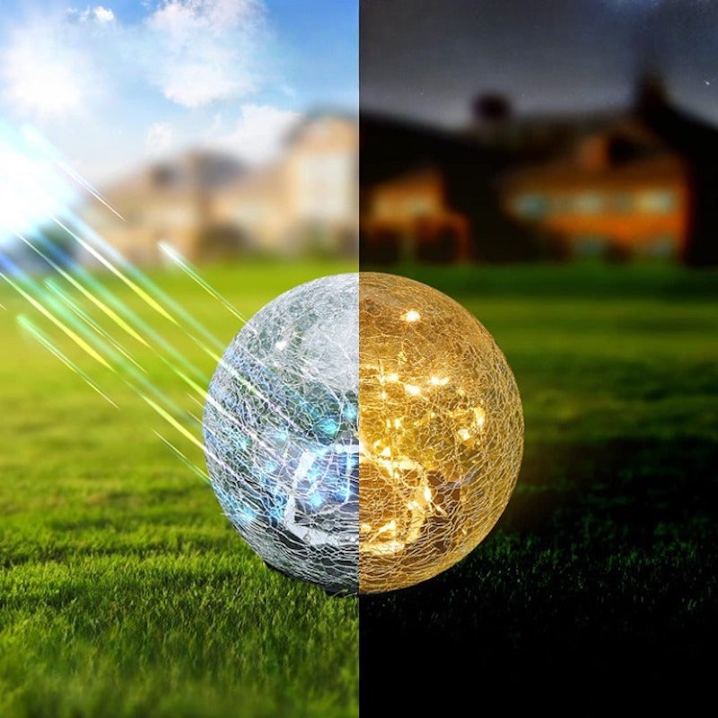 Cracked Glass Ball Garden Solar Lights-Sparklie Lights