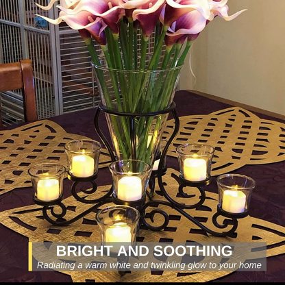 LED Tea Lights with Timer, Built-in 6 Hours Timer Tea Lights, Votive Candles Battery Operated, Flameless Candles with Timer-Sparklie Lights