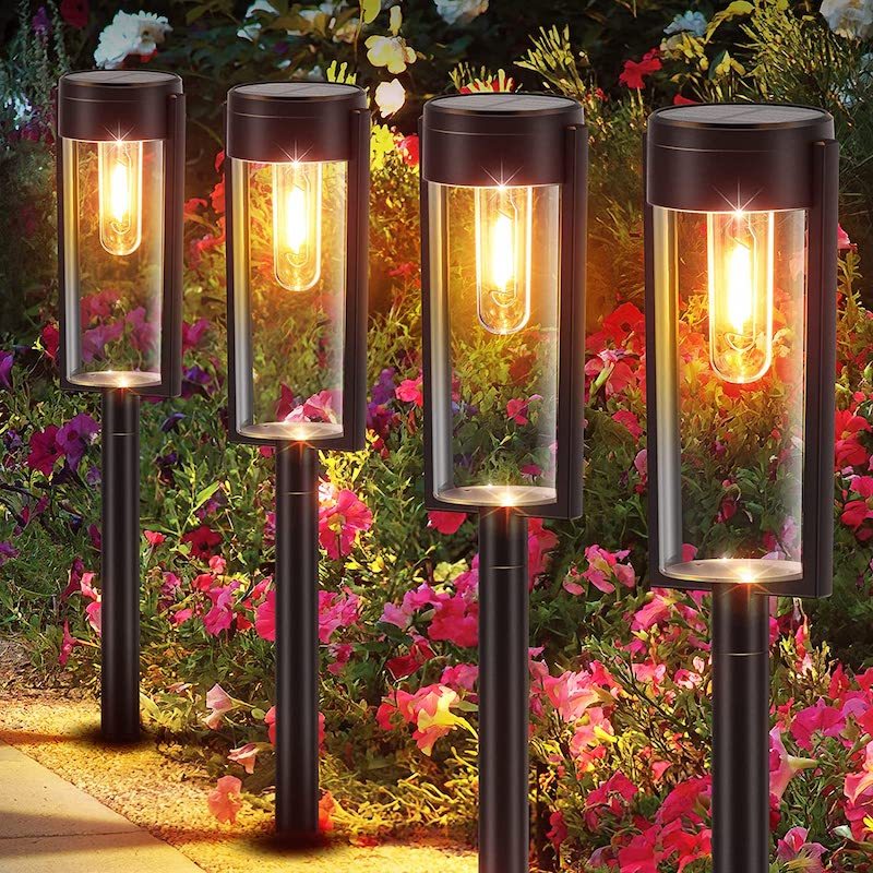 6 Pack Super Bright Solar Outdoor Pathway Lights-Sparklie Lights