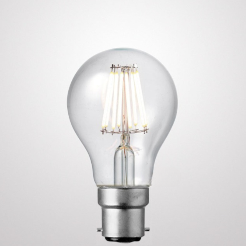8W 12-24 Volt DC GLS Dimmable LED Light Bulb (B22) Clear in Natural White-Sparklie Lights