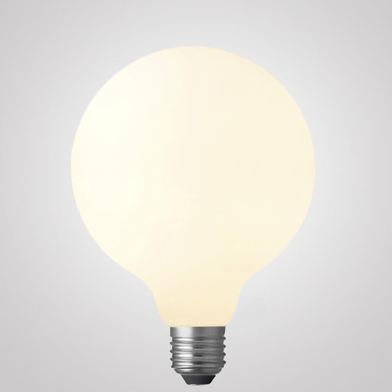 12W G125 Matte White Dimmable LED Light Globe (E27) In Warm White-Sparklie Lights