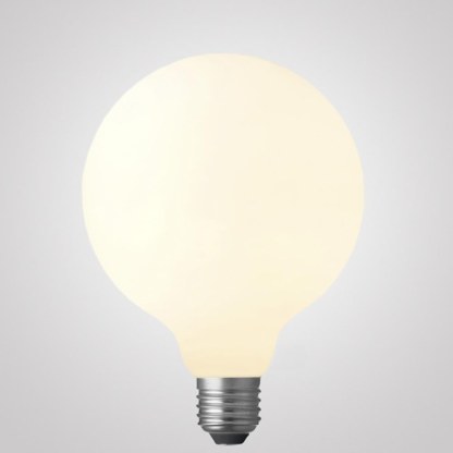 12W G125 Matte White Dimmable LED Light Globe (E27) In Warm White-Sparklie Lights