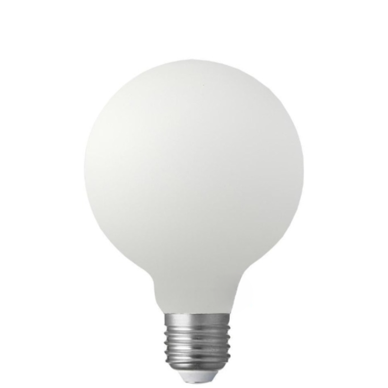8W G95 Matte White Dimmable LED Bulb (E27) In Warm White-Sparklie Lights