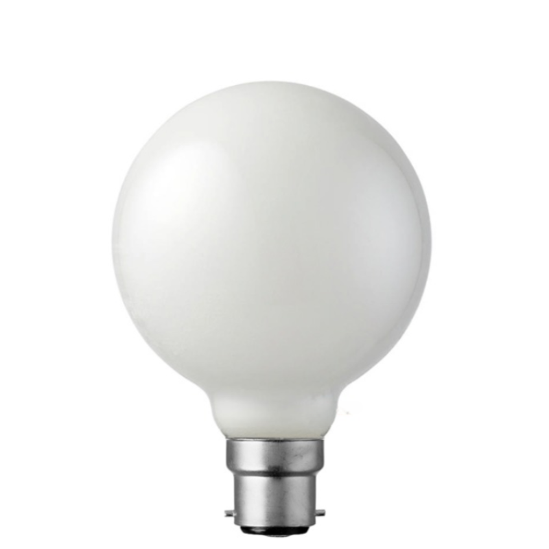 8W G95 Opal Dimmable LED Bulb (B22) In Natural White-Sparklie Lights