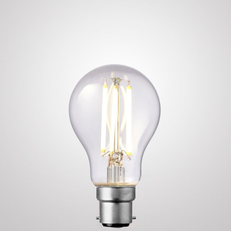 8W GLS Dimmable LED Bulb (B22) Clear in Natural White-Sparklie Lights