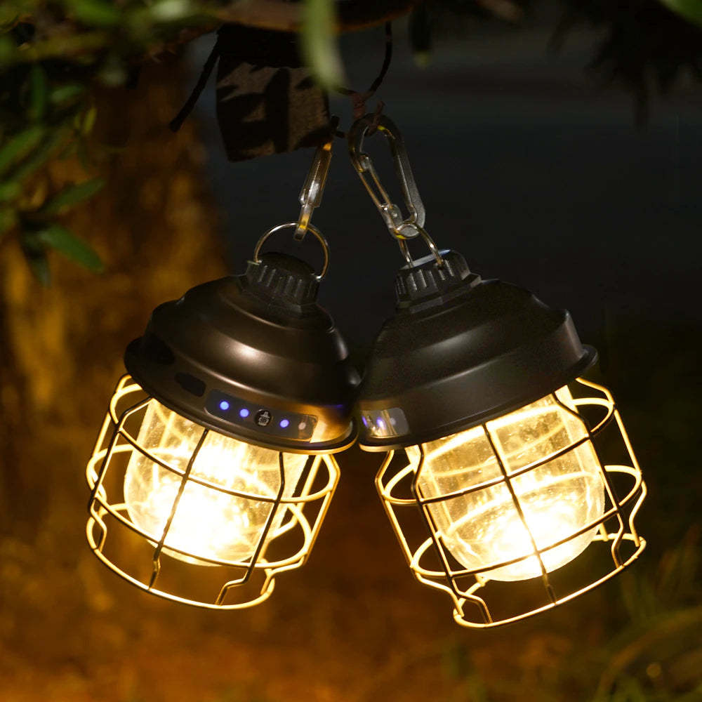 Vintage Metal Hanging Lanterns-Sparklie Lights