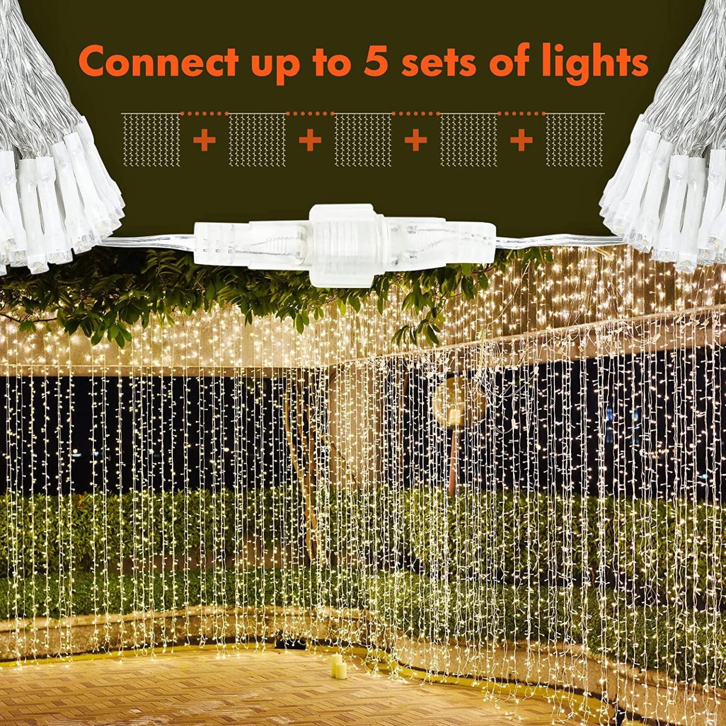 Curtain Lights String – Warm White LED Fairy Lights-Sparklie Lights