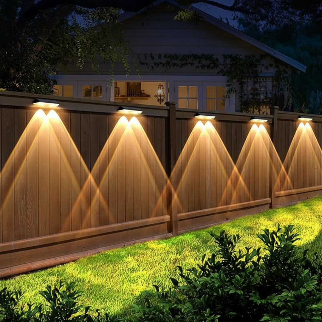 Solar Fence Lights Outdoor 8 Pack Waterproof LED 3 Mode