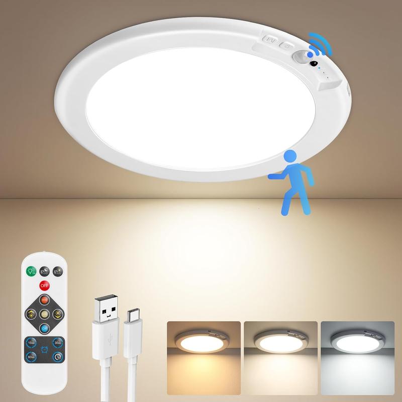 Rechargeable Motion Sensor Ceiling Light With Remote