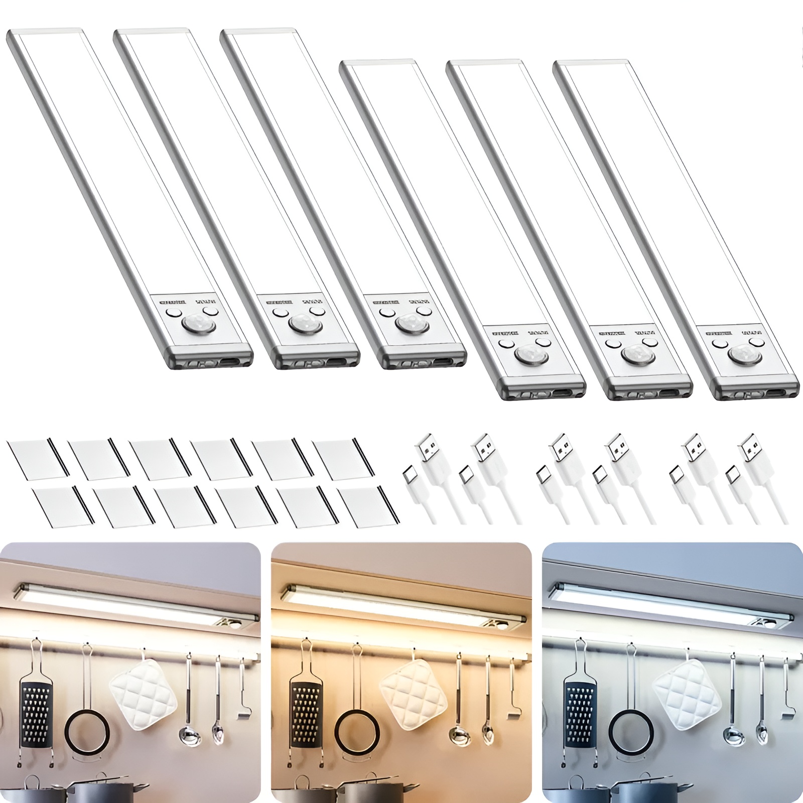 Magnetic Rechargeable 76 LED Motion Sensor Lights