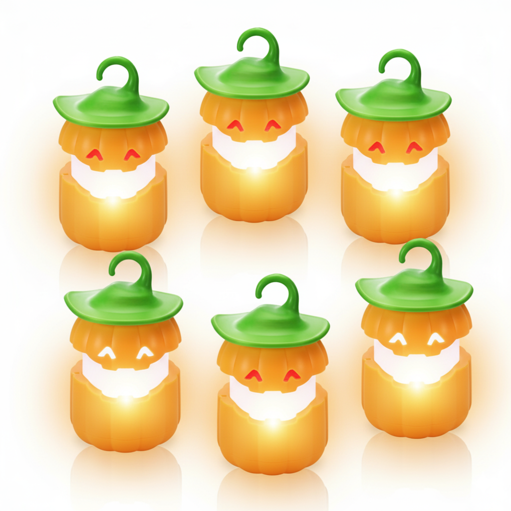 Halloween Pumpkin Lanterns 6 Pack Jack O Lantern Party Lights