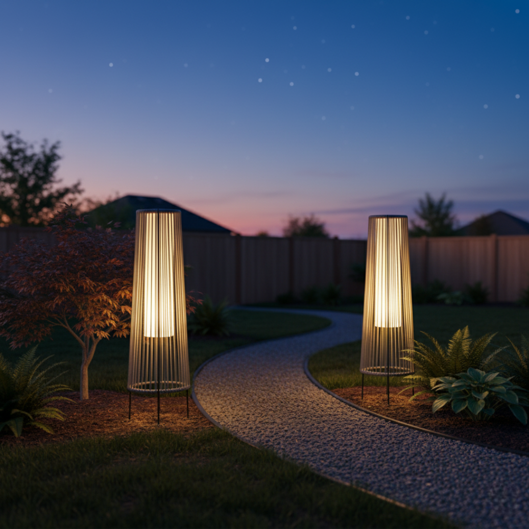 2 Pack Of Grand patio Outdoor Floor Solar Light