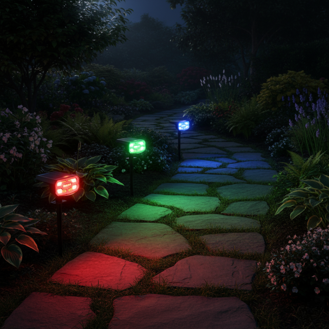 Solar Outdoor Motion Sensor RGB Lights