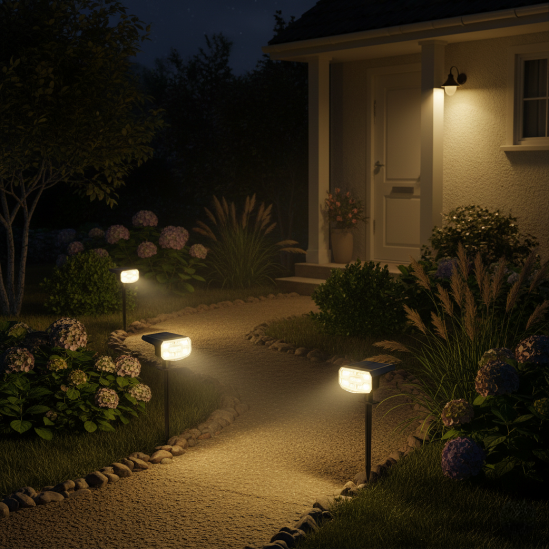 Solar Spot Lights Outdoor Waterproof 4 Pack