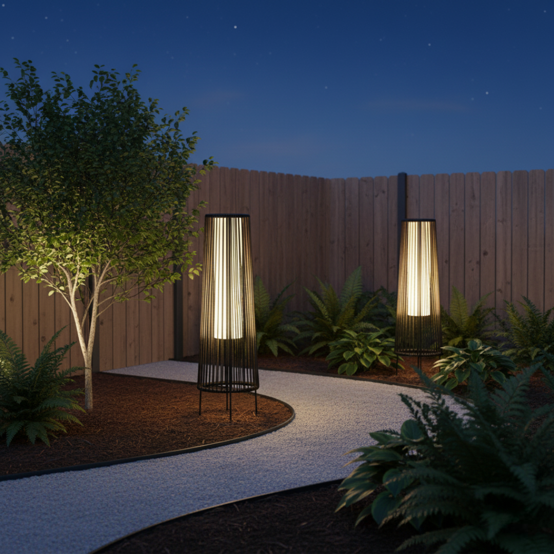 2 Pack Of Grand patio Outdoor Floor Solar Light