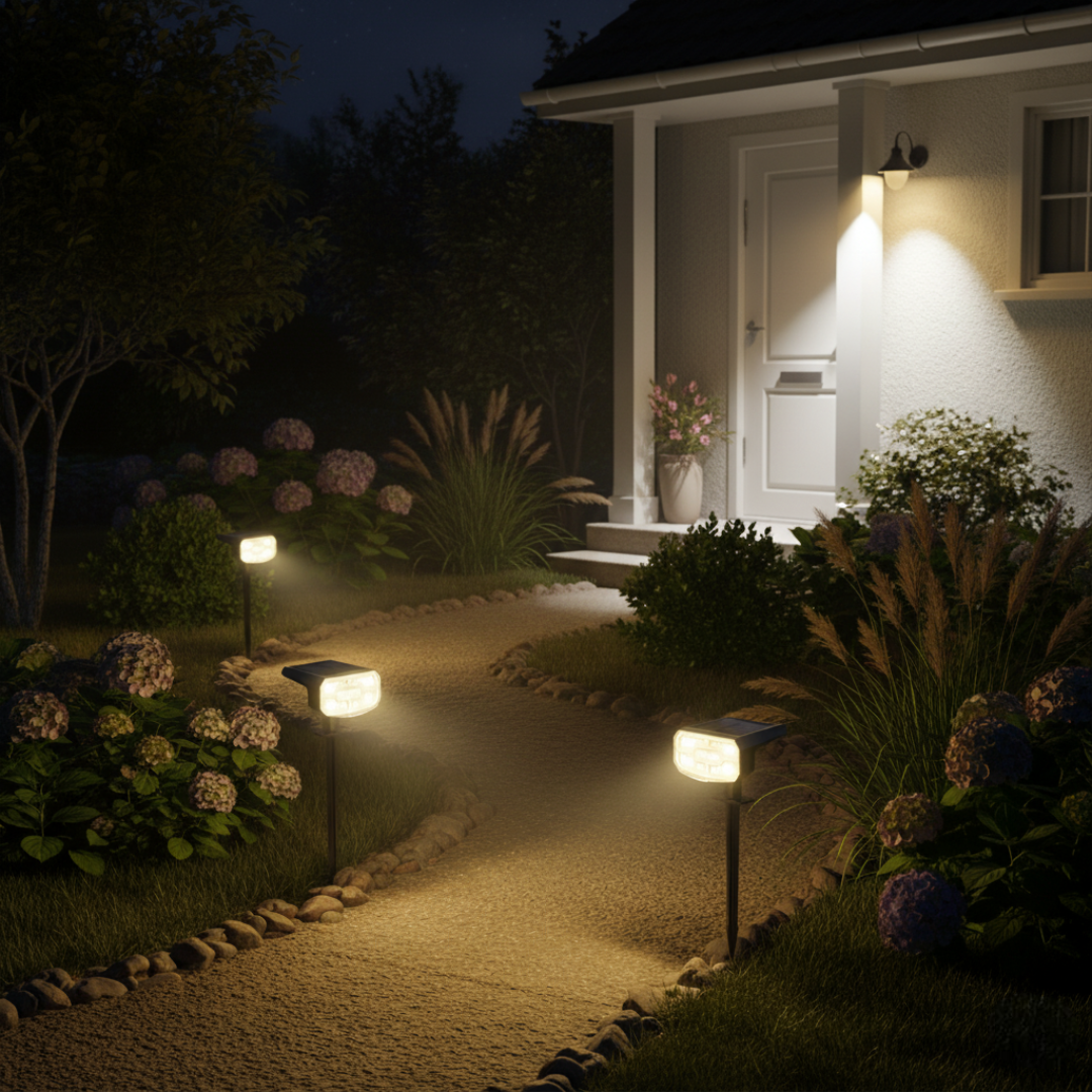 Solar Spot Lights Outdoor Waterproof 4 Pack