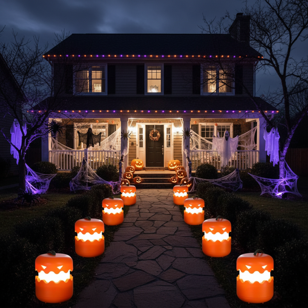 Halloween Pumpkin Lanterns 6 Pack Jack O Lantern Party Lights