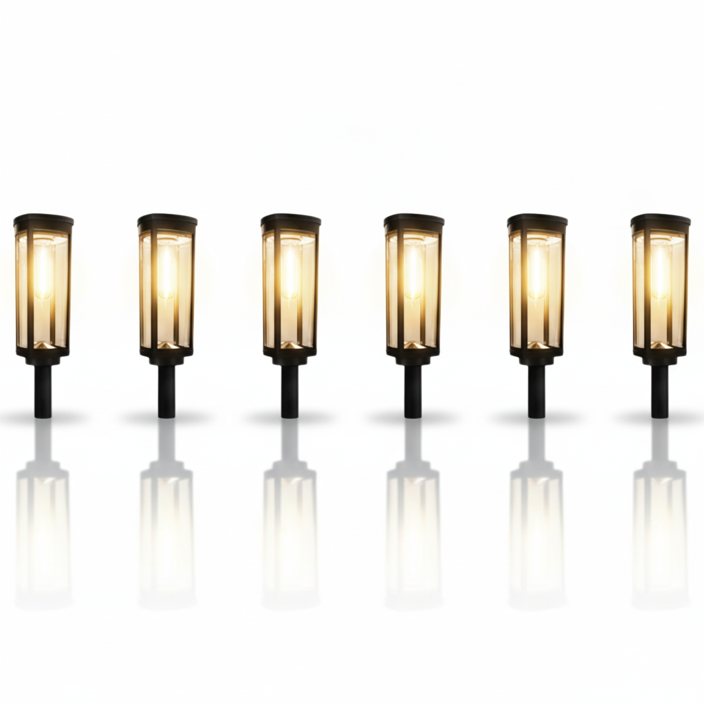 Bright Solar Pathway Lights Outdoor 8 Pack Waterproof Garden Lamps