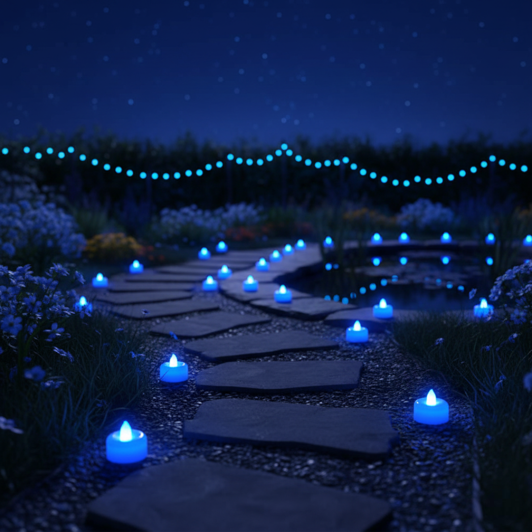 Pack Of 6 LED Outdoor Solar Lights with Motion Sensor