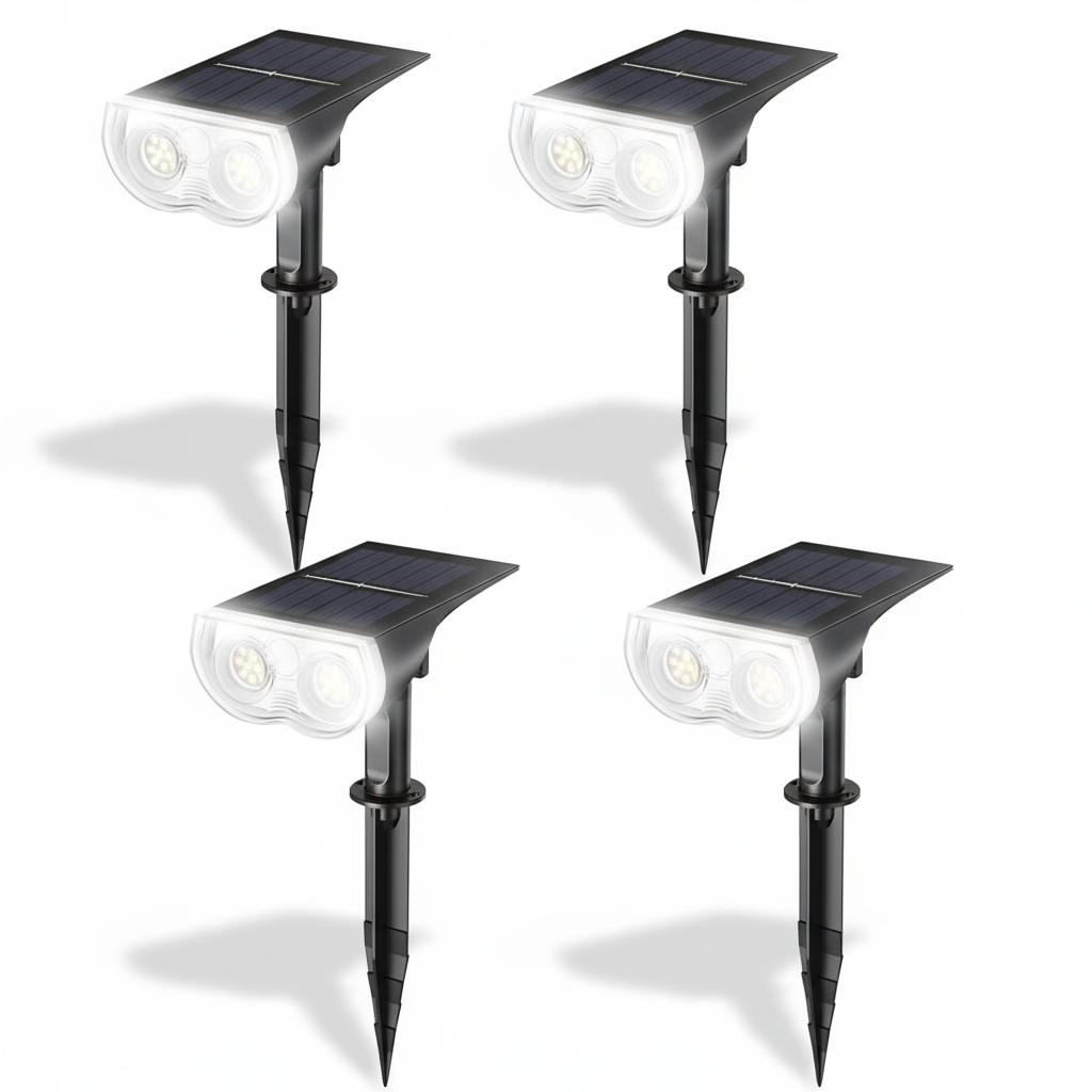 RGB Halloween Solar Lights Outdoor 2 Pack Waterproof Spotlights