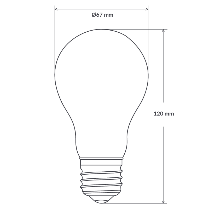 12W GLS Dimmable LED Bulb (E27) Clear in Warm White-Sparklie Lights