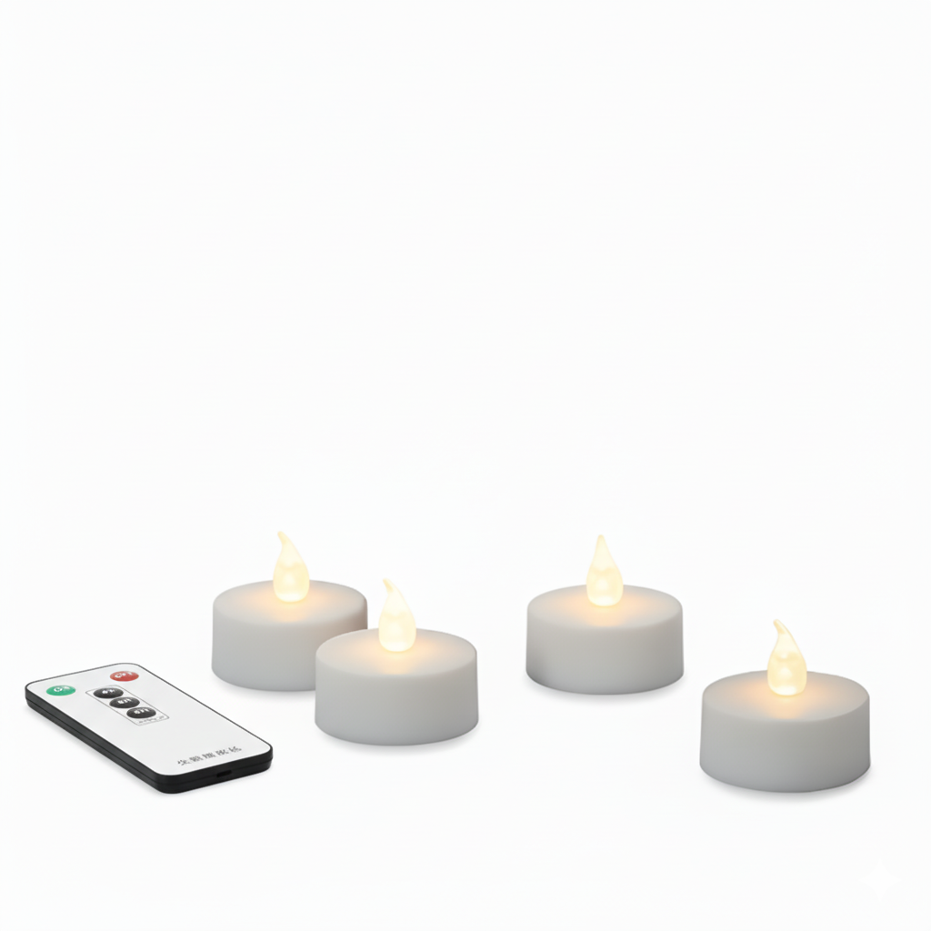 Battery Operated LED Tea Lights With Remote Control