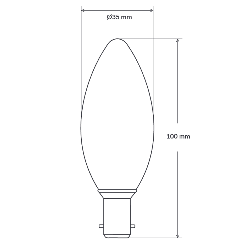 6W Candle Dimmable LED Bulb (B15) Clear in Warm White-Sparklie Lights