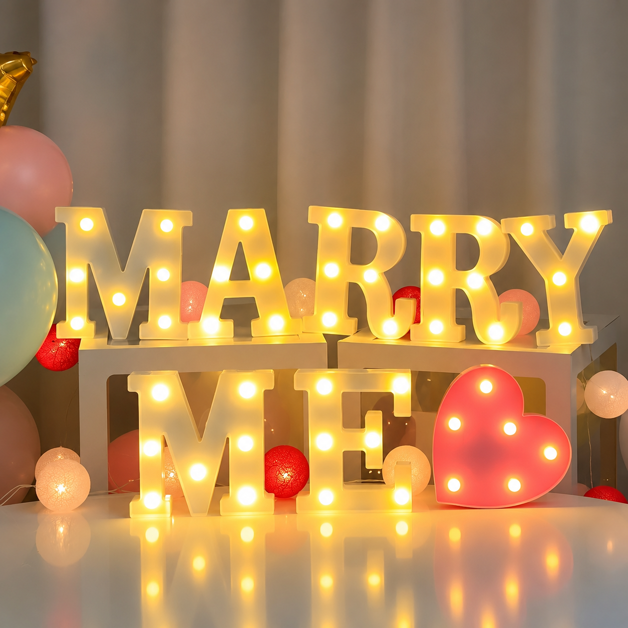 Illuminated English Letter Lamp For Parties And Weddings