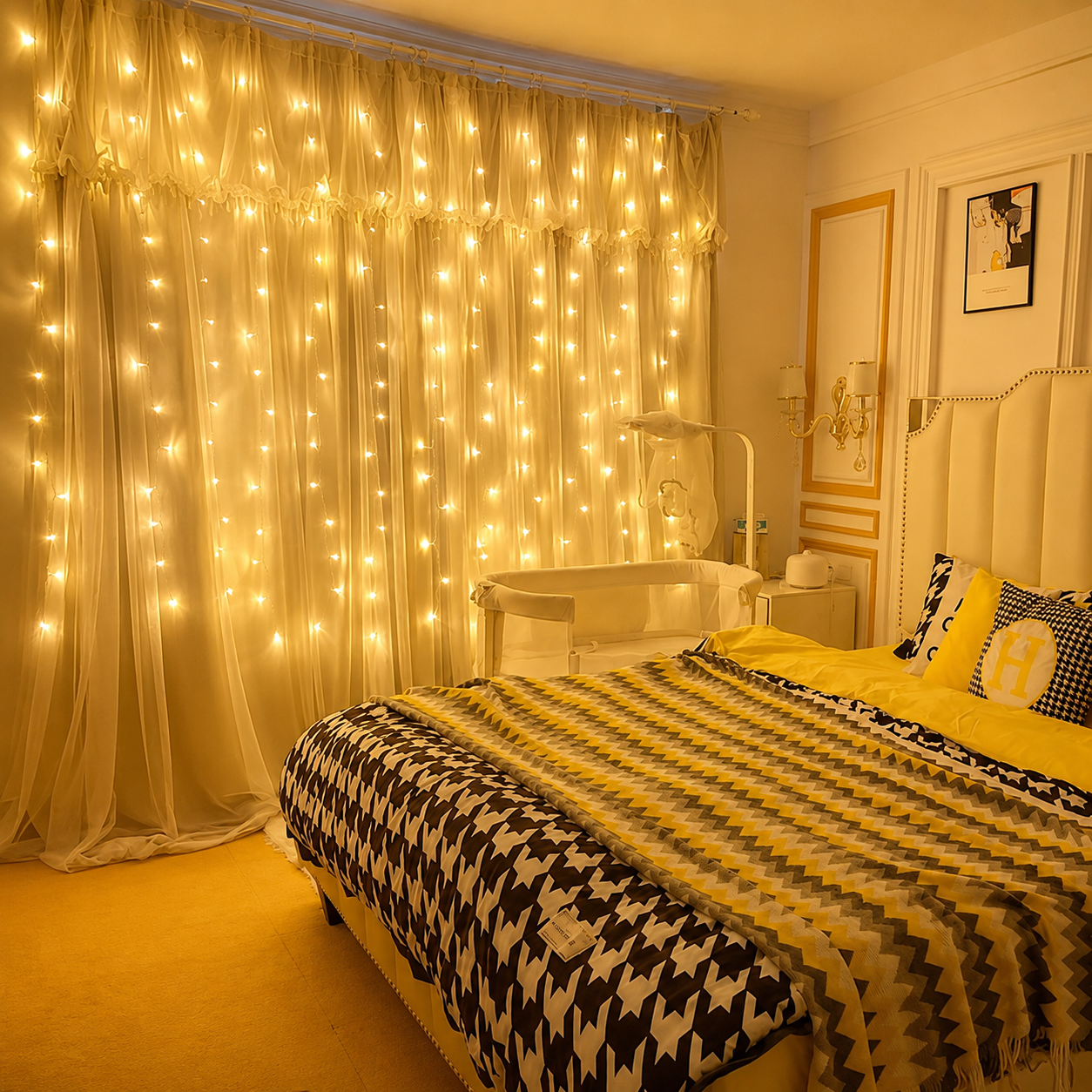 Remote Control Window Curtain Lights For Bedroom Decor
