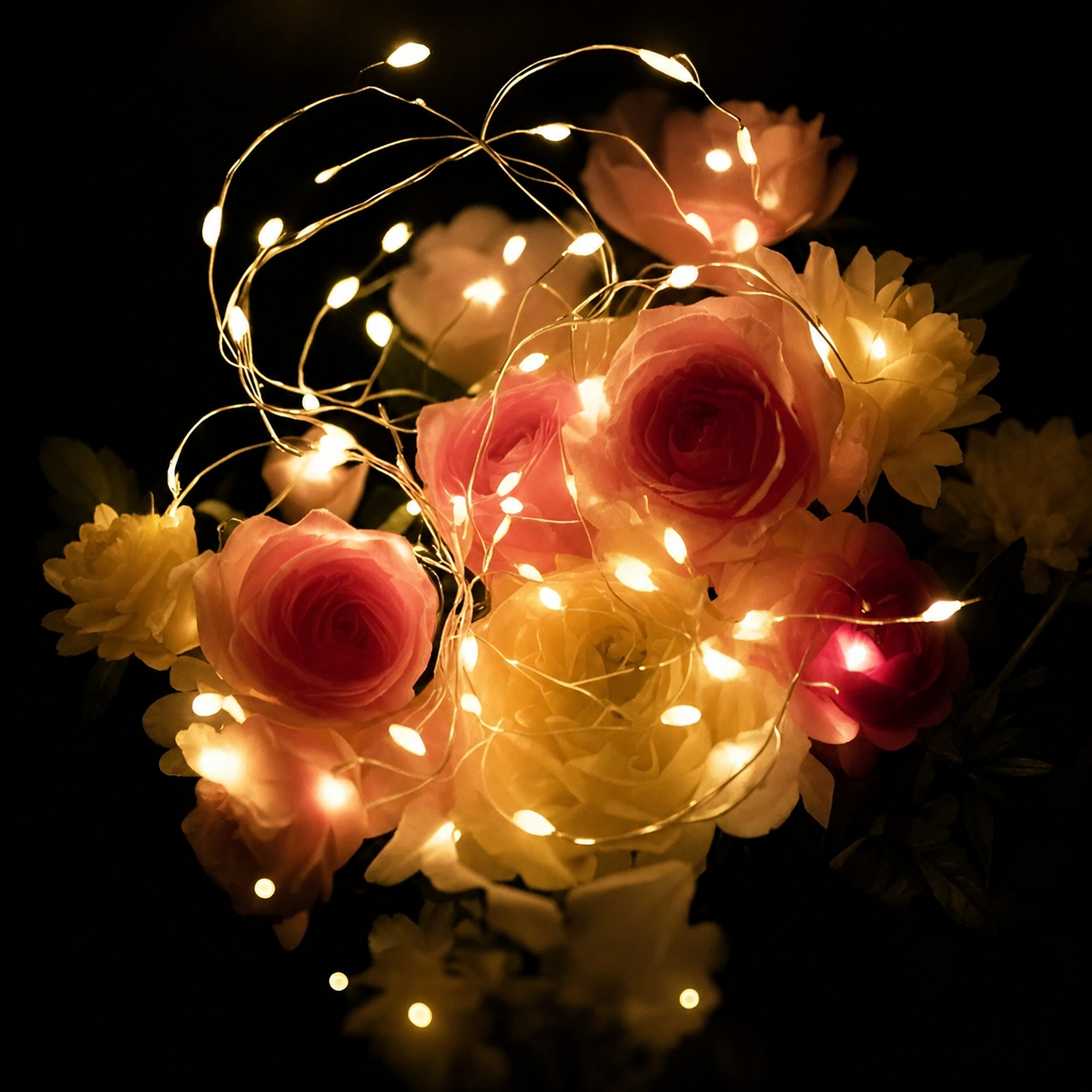1M Colorful LED Copper Wire Decorative String Lights For Gift Bouquets