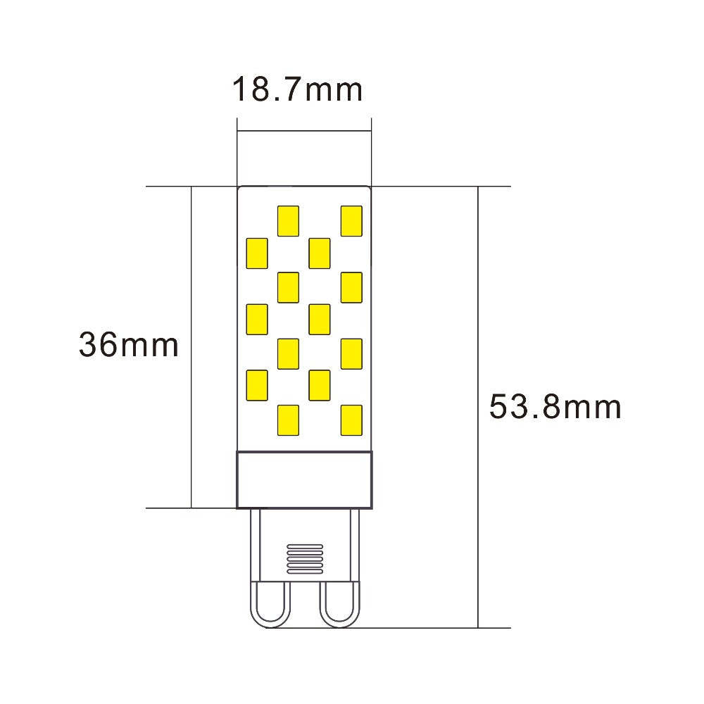 3W G9 Frost Dimmable LED Light Bulb In Warm White-Sparklie Lights