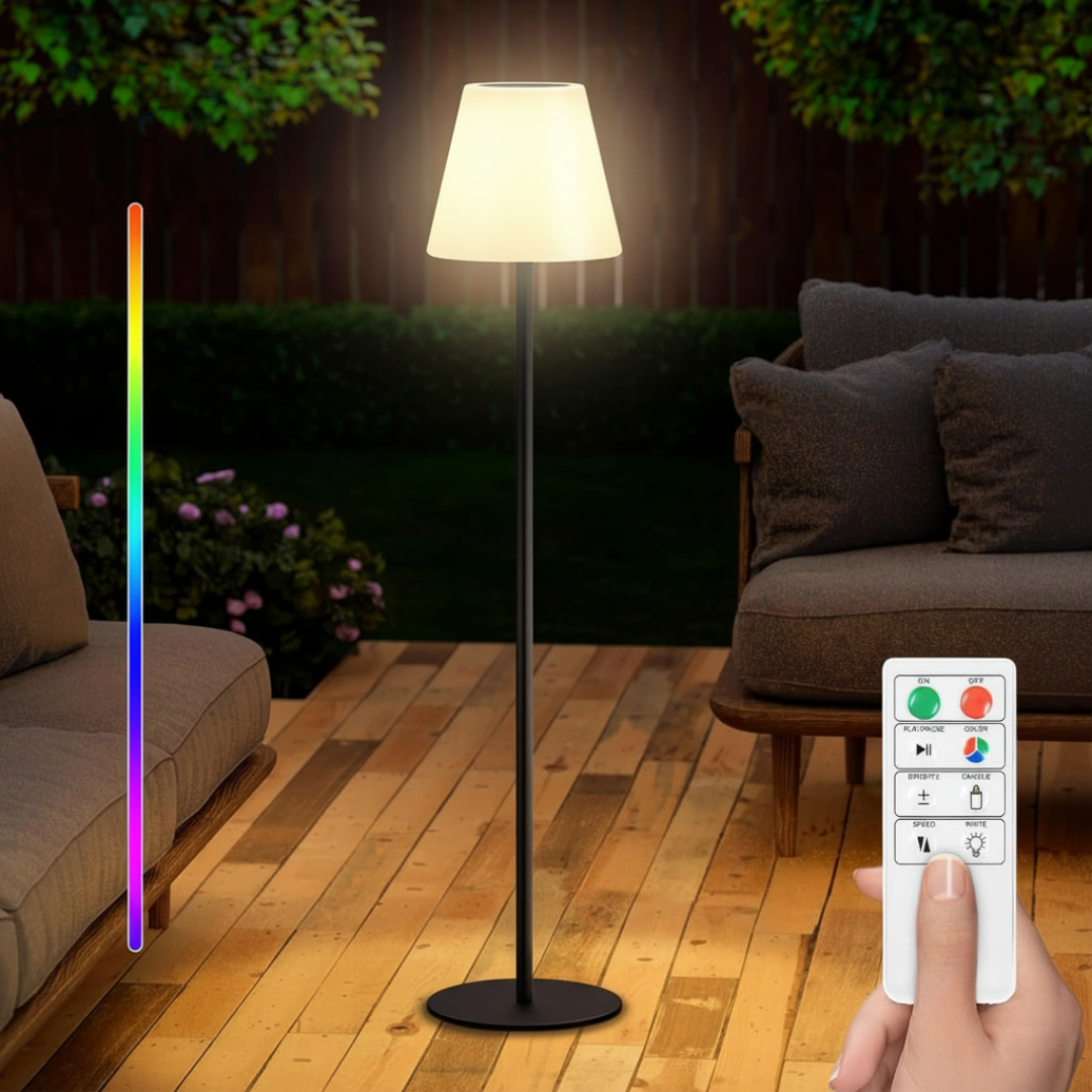 Cordless Dimmable RGB Solar Floor Lamp