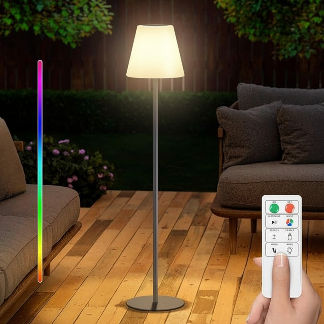 Cordless Dimmable RGB Solar Floor Lamp
