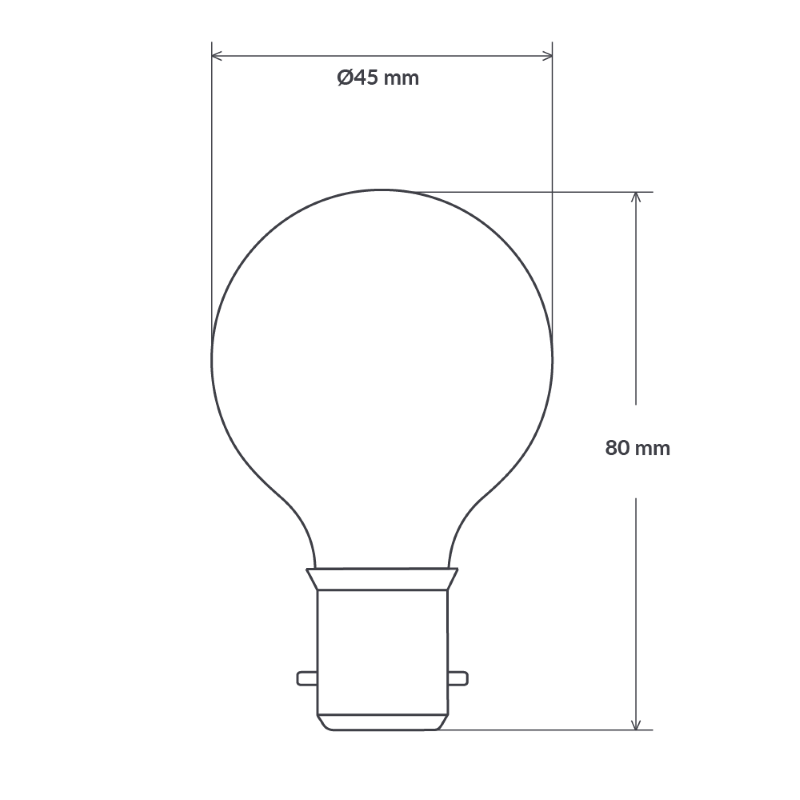 4W 12-24 Volt DC Fancy Round Dimmable LED Light Bulb (B22) in Warm White-Sparklie Lights