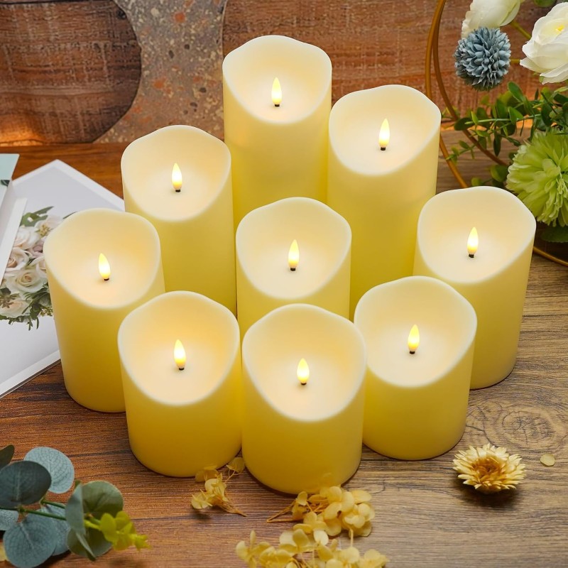 Flameless Candles With Remote Battery Operated Flickering Flameless Candles