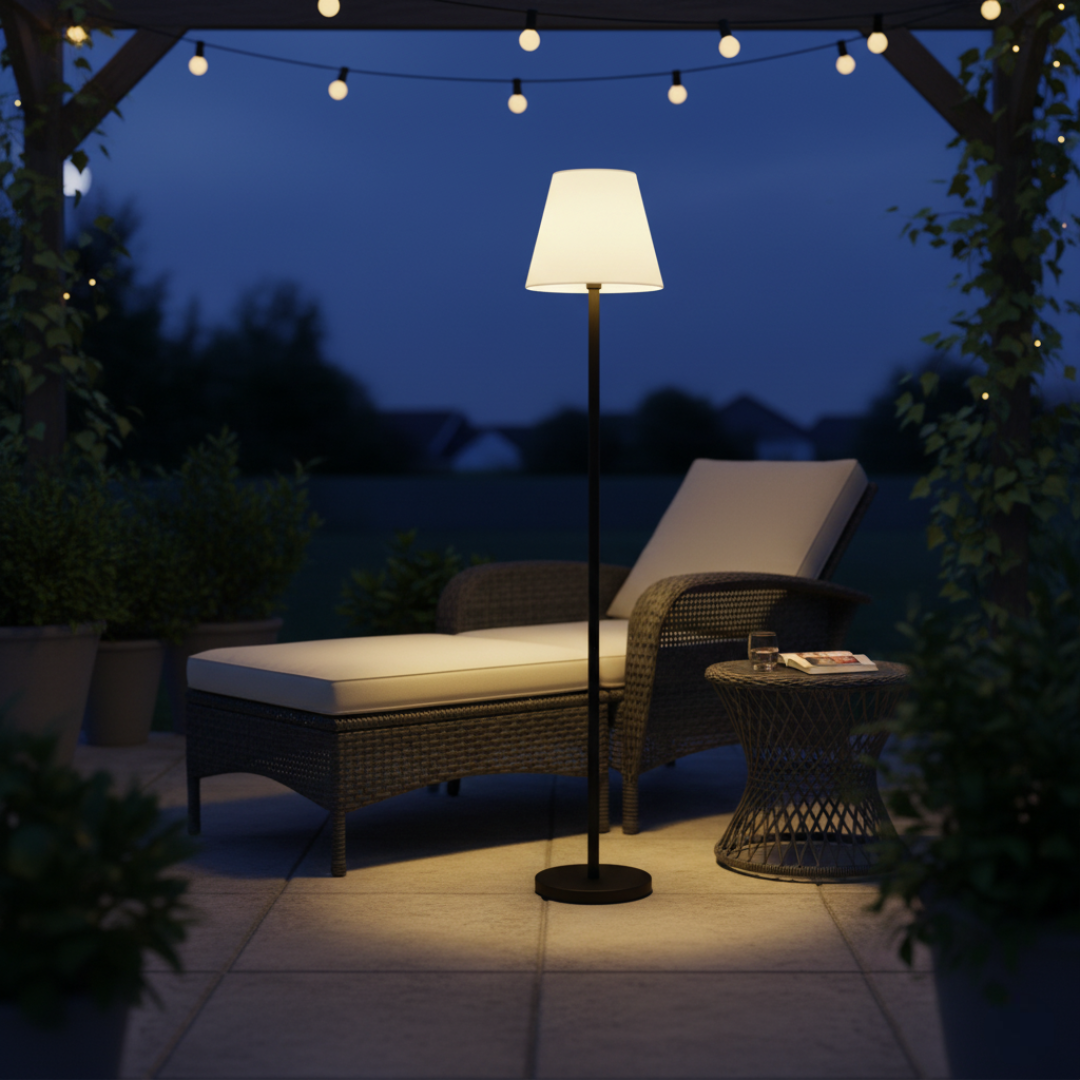 Outdoor Solar Floor Lamp Waterproof Patio Light