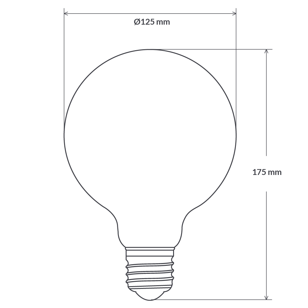 3W G125 Dimmable LED Bulb (E27) in Extra Warm White-Sparklie Lights