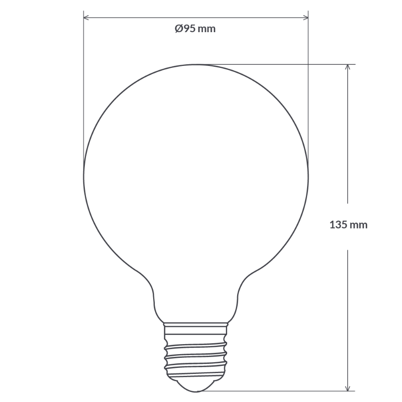 12W G95 Matte White Dimmable LED Globe (E27) In Warm White-Sparklie Lights