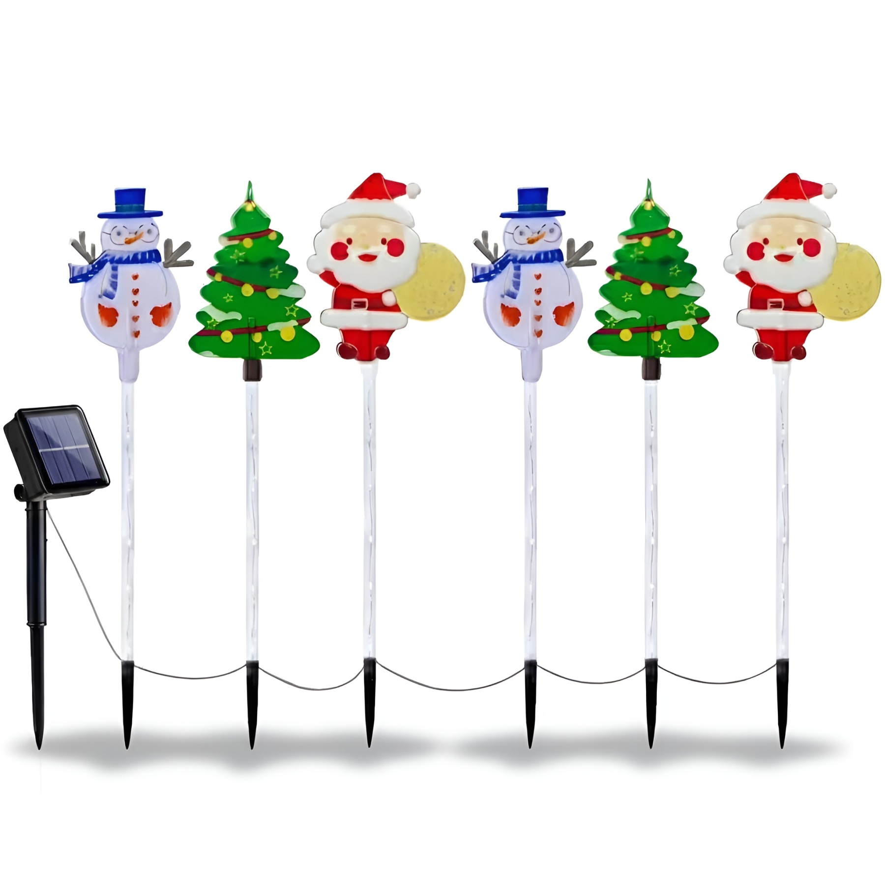 Pack of 6 Solar Powered Indoor Outdoor Christmas Lights