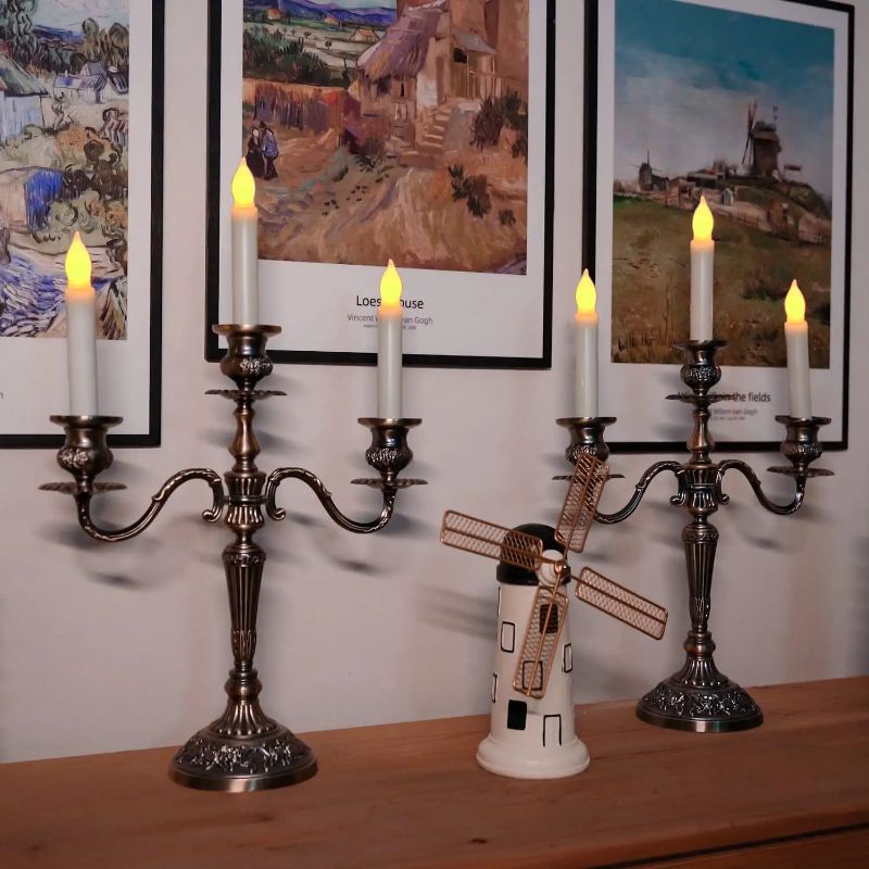 LED Candles With Warm Yellow Flickering Flame-Sparklie Lights