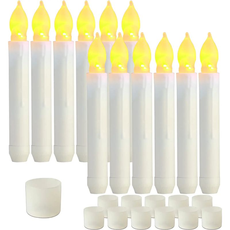 LED Candles With Warm Yellow Flickering Flame-Sparklie Lights