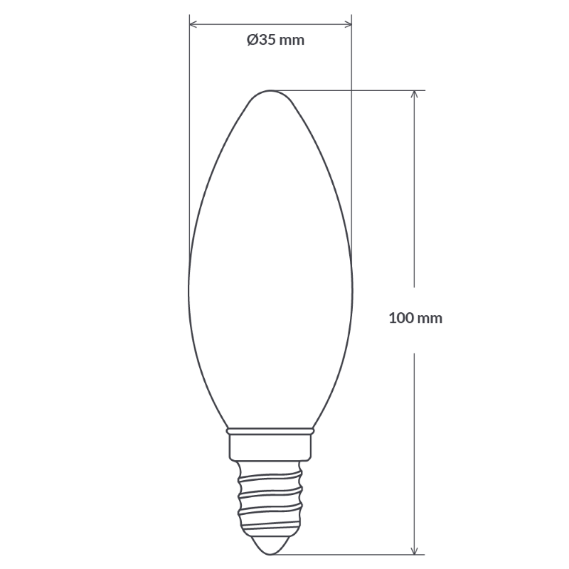 6W 12 Volt DC/AC Candle Dimmable LED Bulb (E14) Clear in Warm White-Sparklie Lights