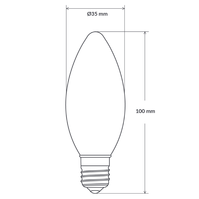 6W Candle Dimmable LED Bulb (E27) Clear in Warm White-Sparklie Lights