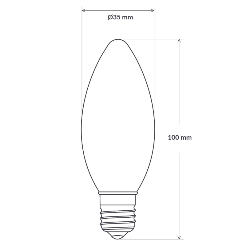 4W Candle Dimmable LED Bulb (E27) Clear in Warm White-Sparklie Lights