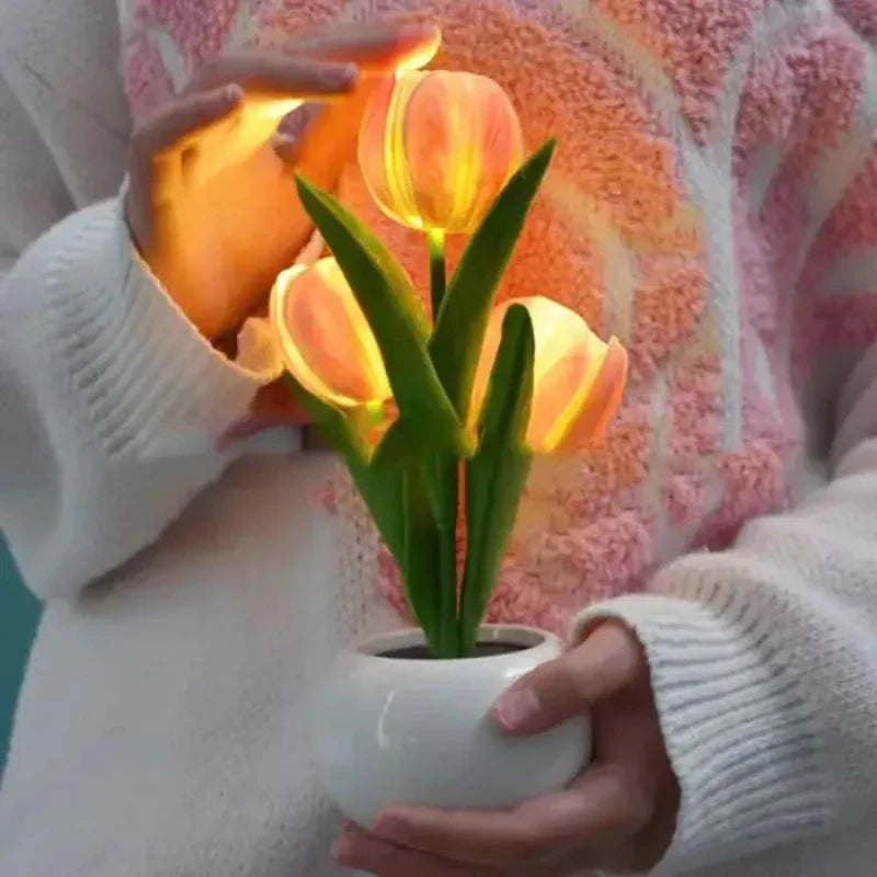 LED Tulip Flower Night Lamp-LED Solar Fairy Lights