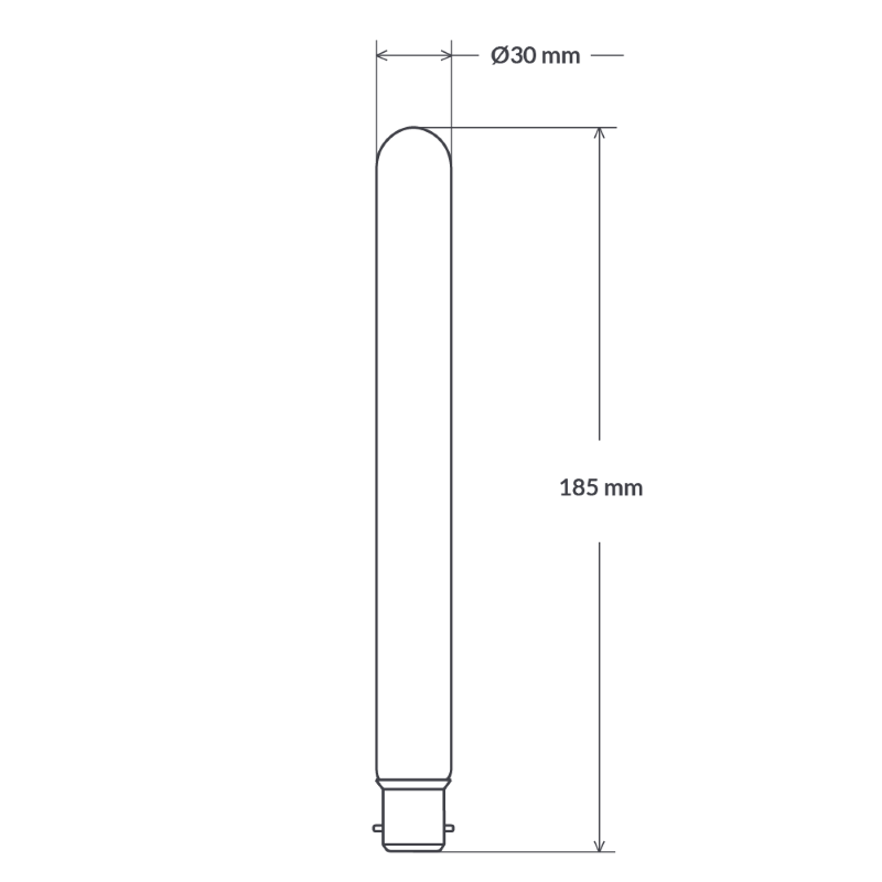 4W Medium Tube Spiral LED Bulb (B22)-Sparklie Lights