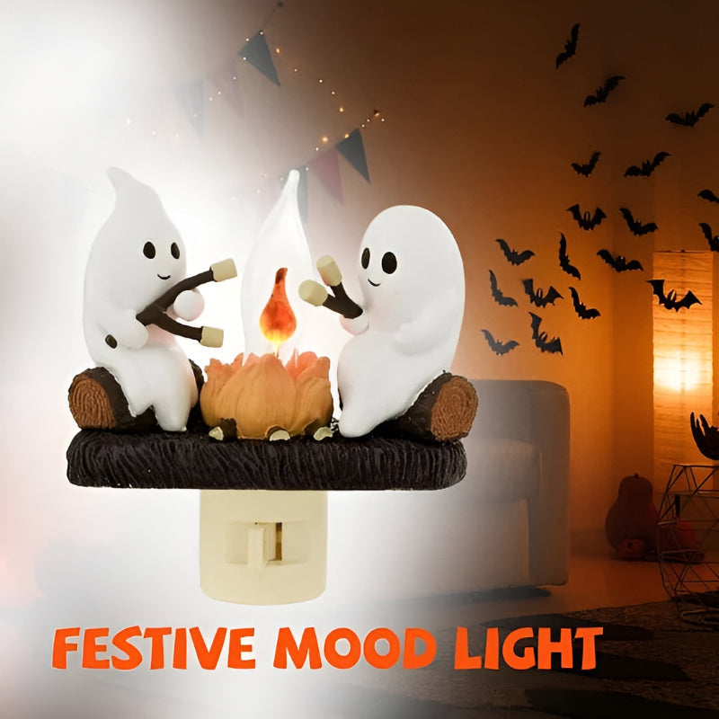 Phantom Campfire Nightlight With Flickering Flame-Sparklie Lights